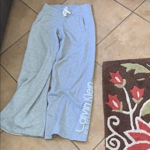 Calvin Klein gray bell bottom sweats